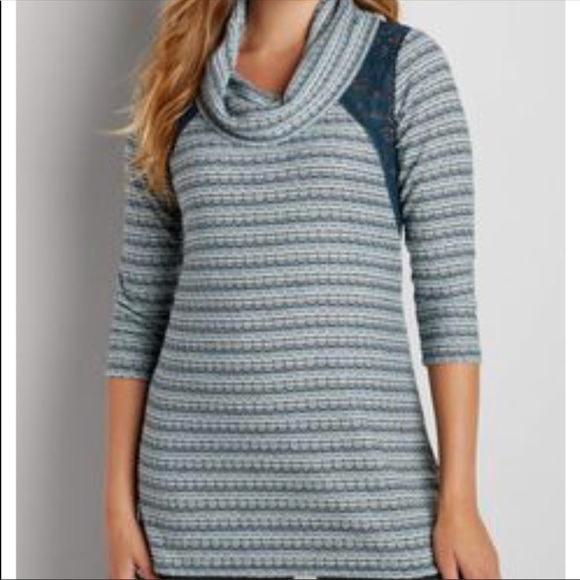 Maurices Sweaters - Maurices Cowl neck tunic sweater with lace